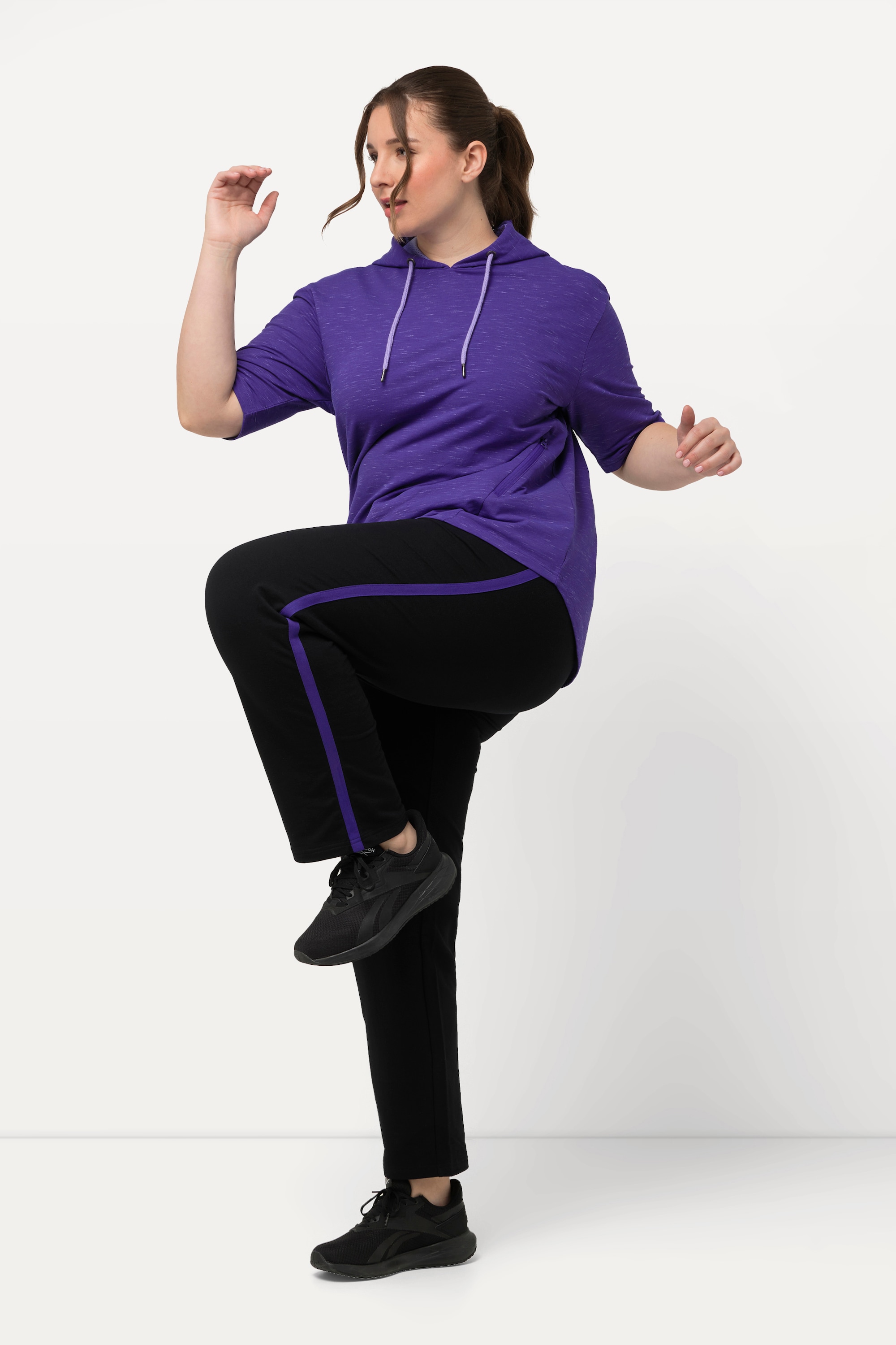 Ulla Popken Damen große Größen Jogginghose Streifen Elastikbund Taschen 832287