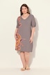 Strandkleid, Paisley, A-Linie, V-Ausschnitt, Halbarm