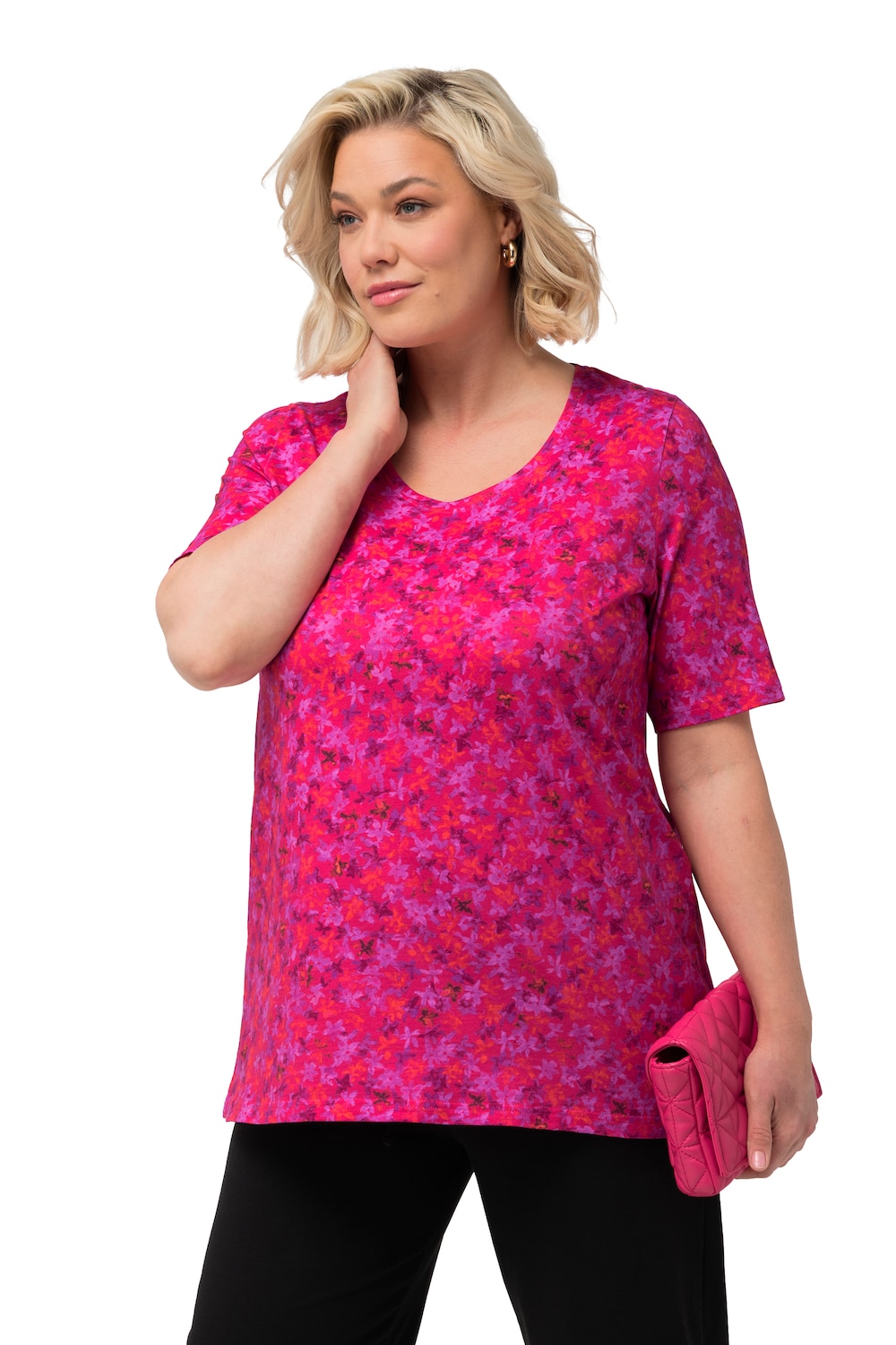 Große Größen Shirt, Damen, rosa, Größe: 50/52, Baumwolle, Ulla Popken