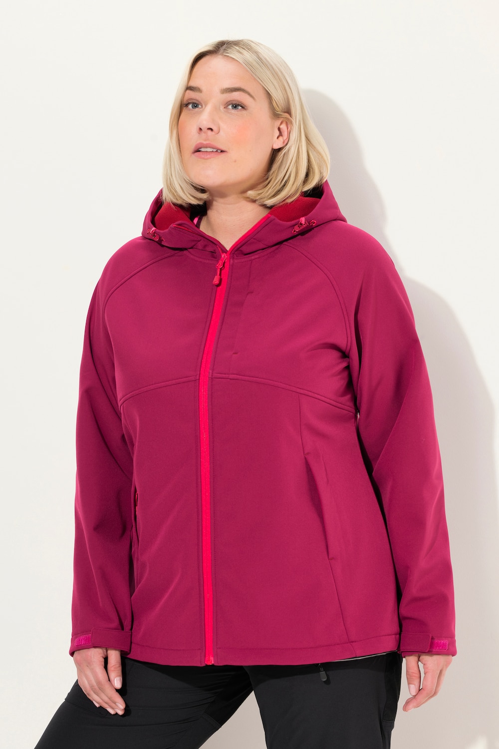 Große Größen Softshelljacke, Damen, rot, Größe: 50/52, Polyester, Ulla Popken