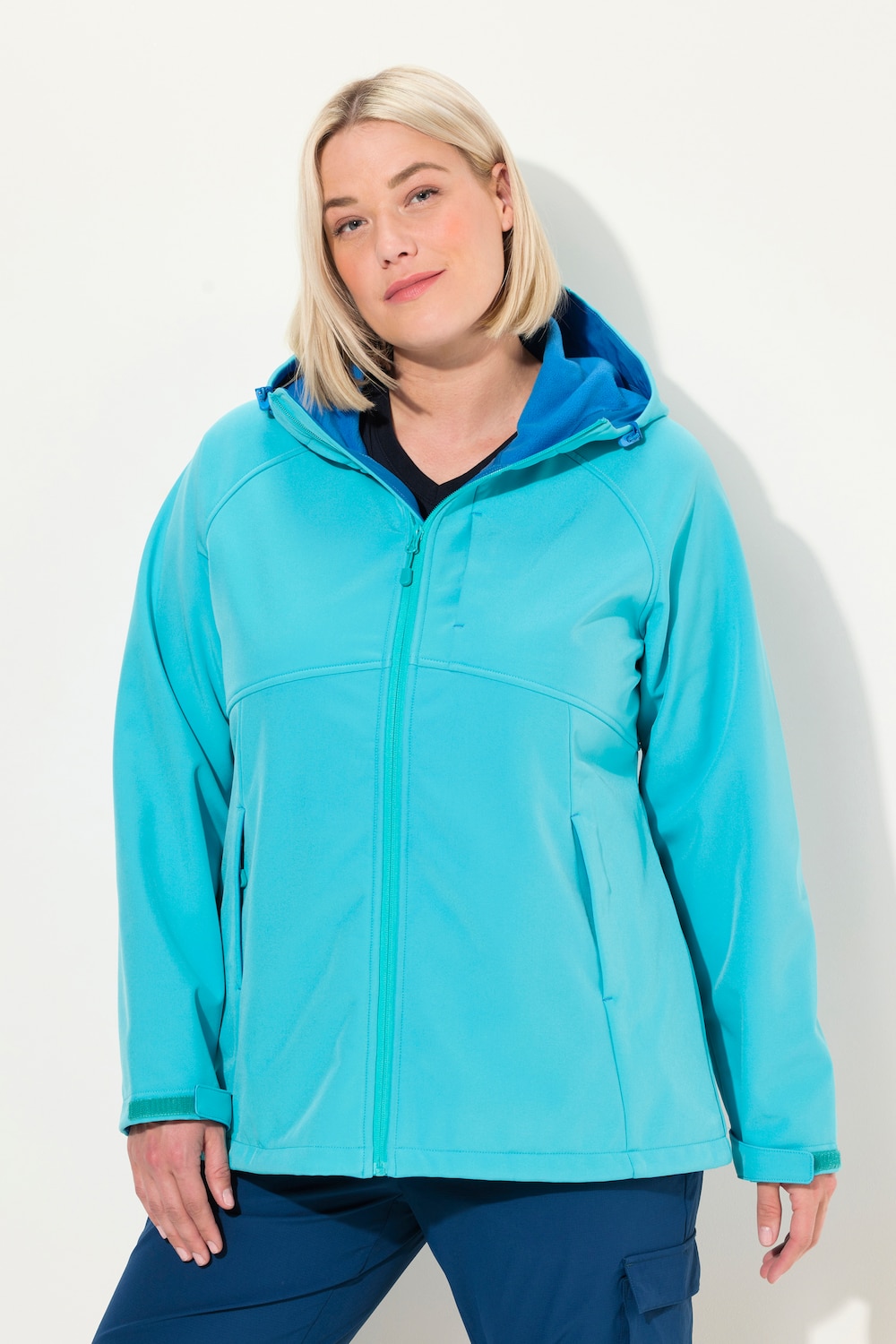 Große Größen Softshelljacke, Damen, türkis, Größe: 50/52, Polyester, Ulla Popken