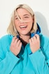 Softshell-jakke, hette, glidelåslommer, borrelås