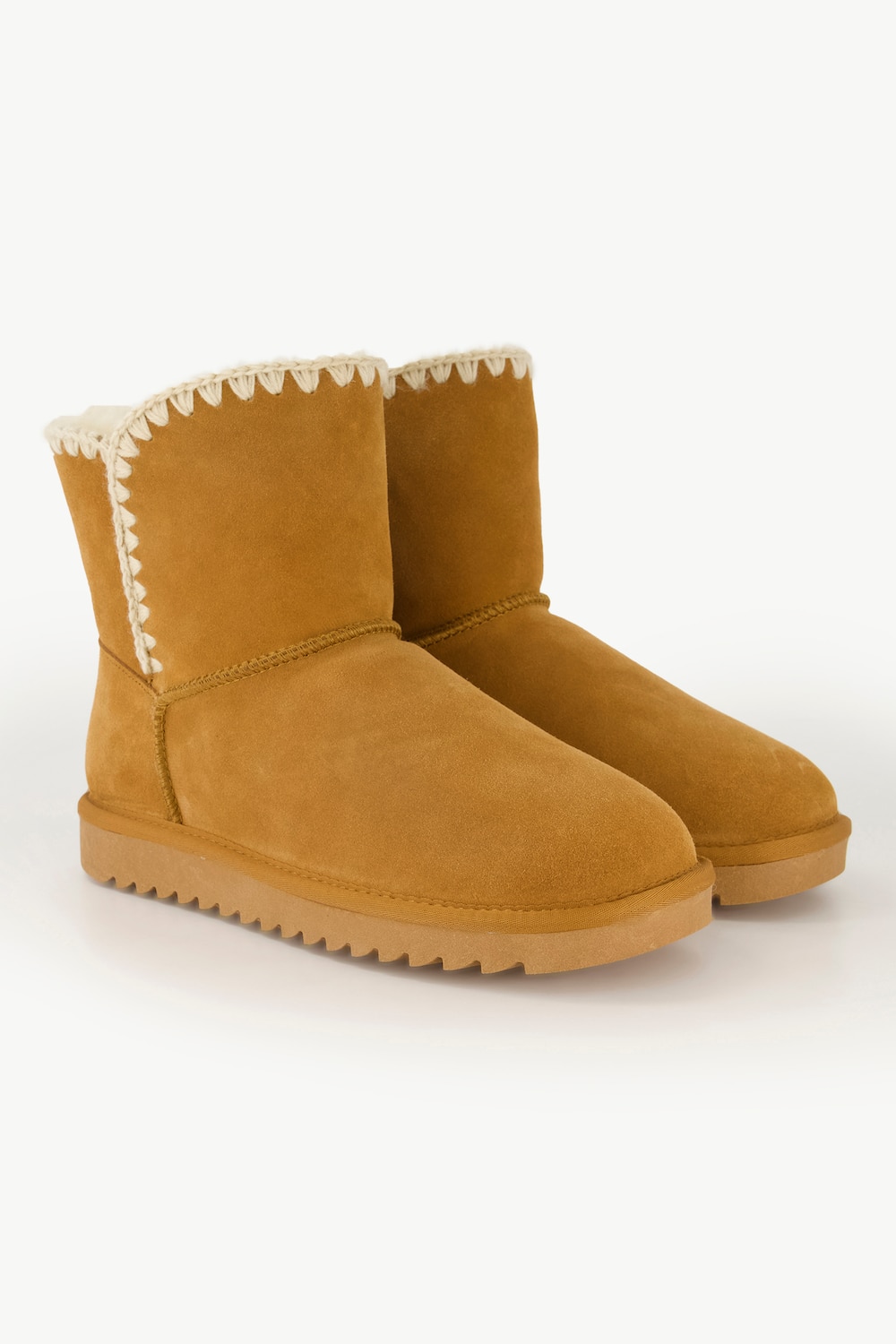 Ara Lammfell-Boots, Damen, beige, Größe: 40, Wolle/Leder, Ulla Popken