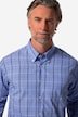 Boston Park zakelijk overhemd met ruiten, lange mouwen, buttondown-kraag, comfortabele pasvorm, tot 8XL