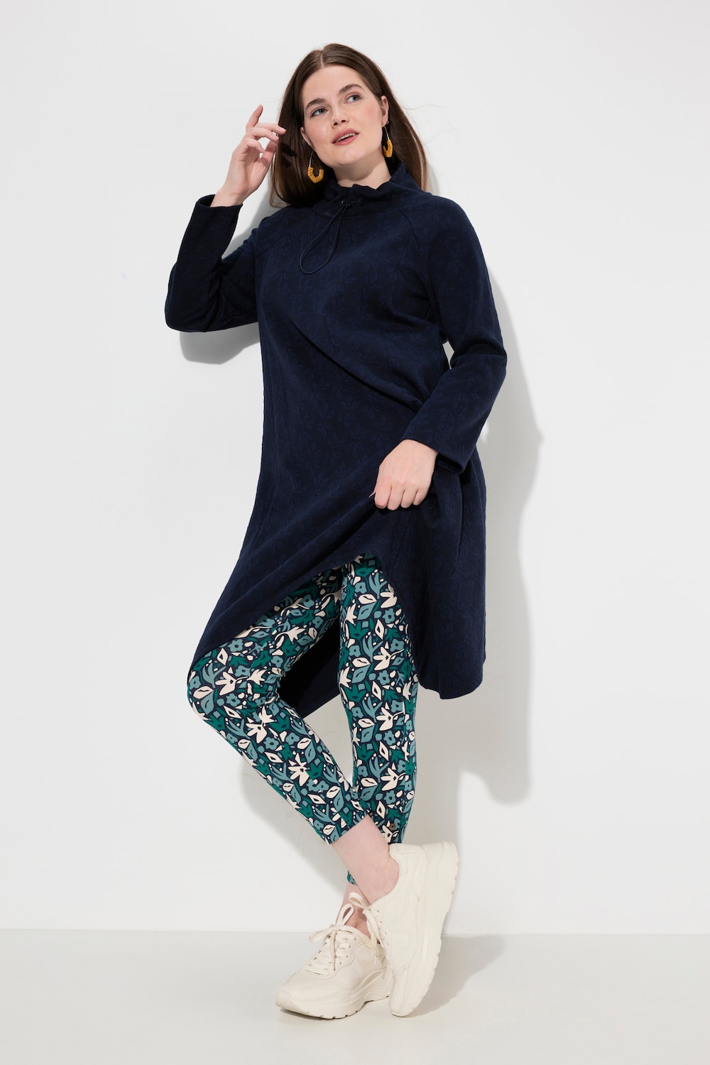 Große Größen Leggings, Damen, blau, Größe: 42/44, Baumwolle, Ulla Popken