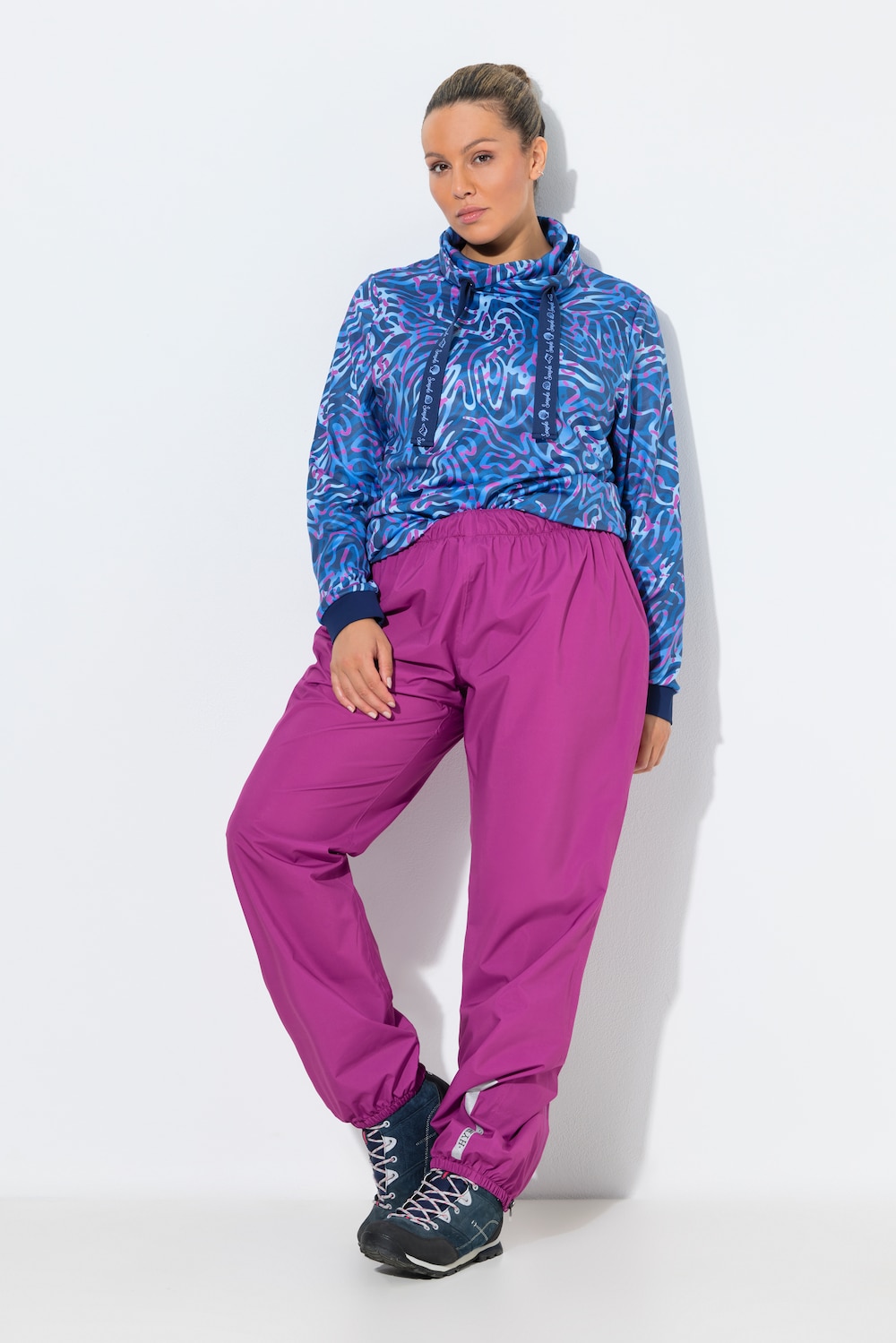 Regnbukser, refleks-pipings, vandtætte, elastik i taljen