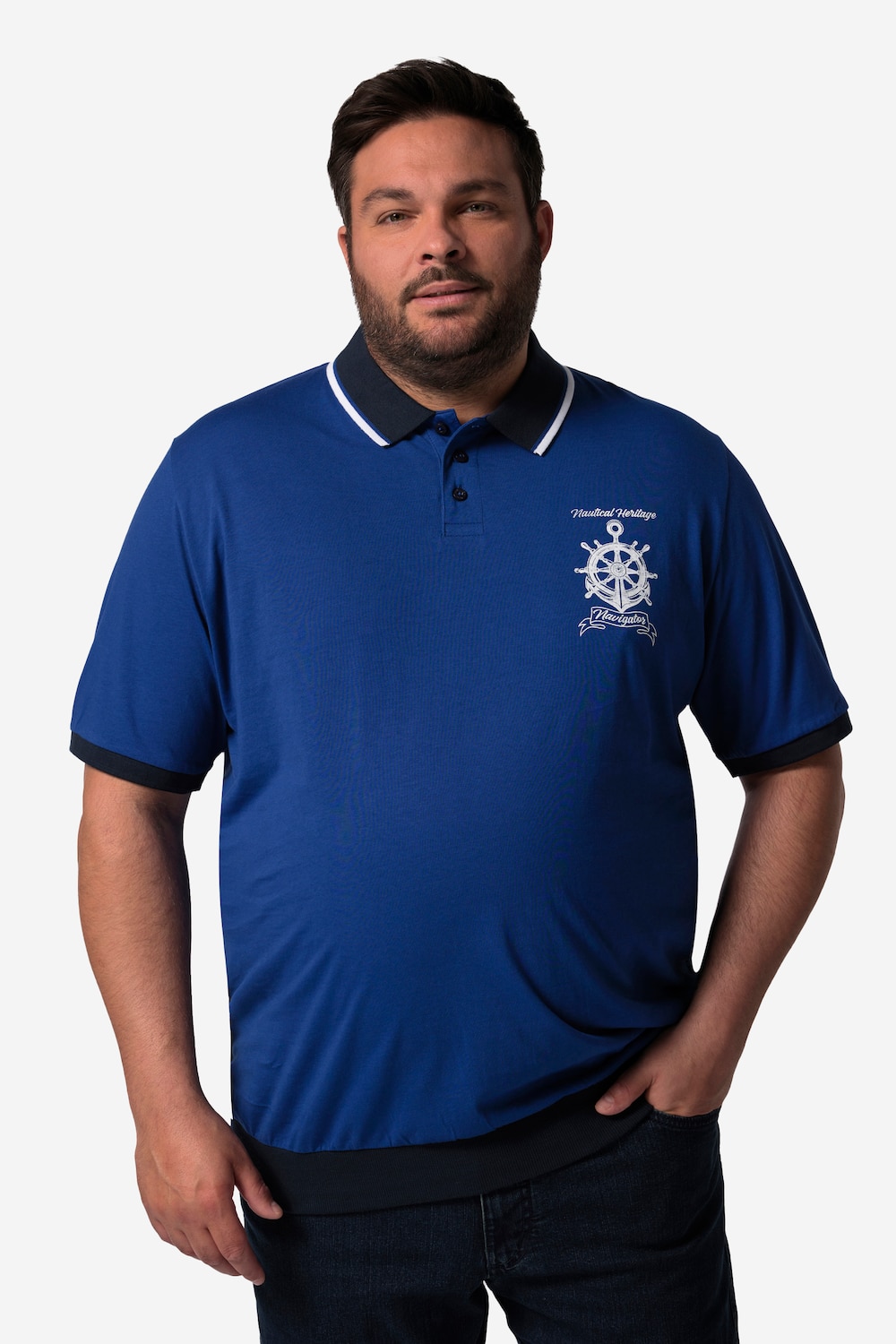 Men+ poloshirt, korte mouwen, Buik-Fit, tot 84/86