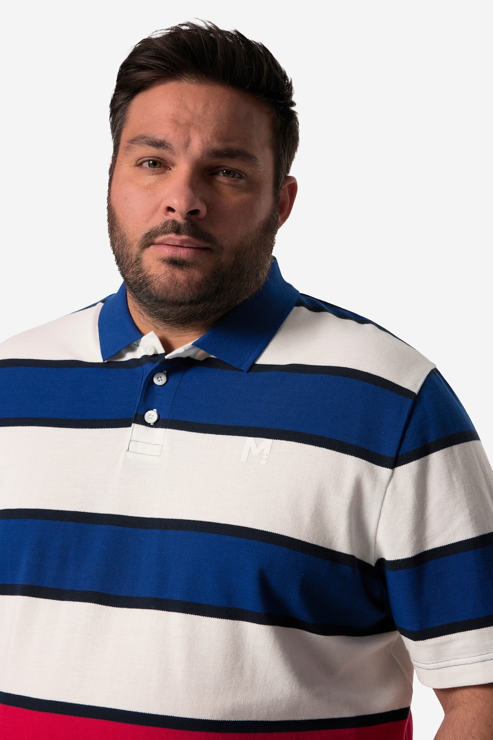 Stora storlekar Pikétröja, Her, vit, storlek: 7XL, Bomull, Men Plus