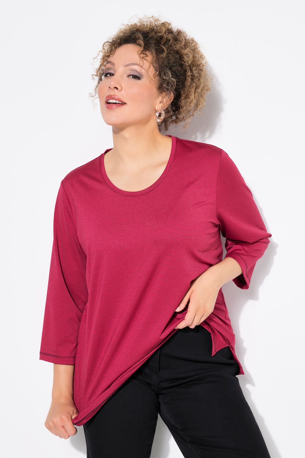 Große Größen T-Shirt, Damen, rosa, Größe: 46/48, Polyester, Ulla Popken