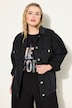 Jeansjacke, oversized, Hemdkragen, Langarm