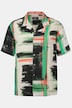 Men+ overhemd, korte mouwen, print all-over, Cubaanse kraag, tot 8XL