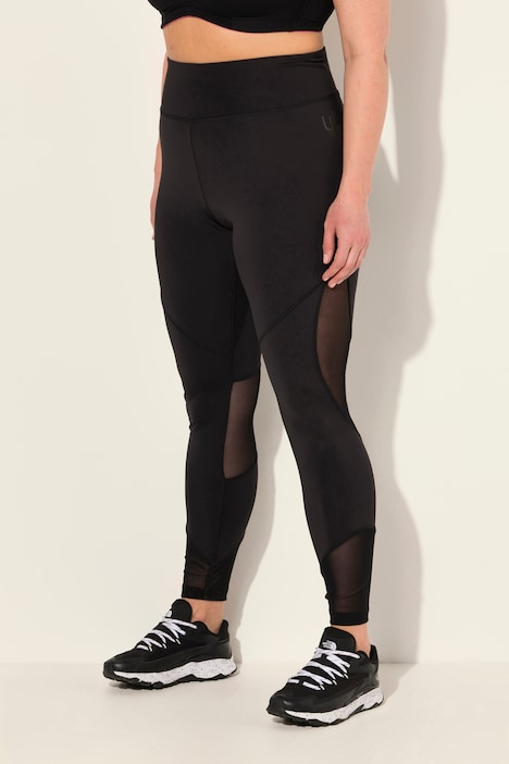 Mesh Panel Leggings black Ulla Popken