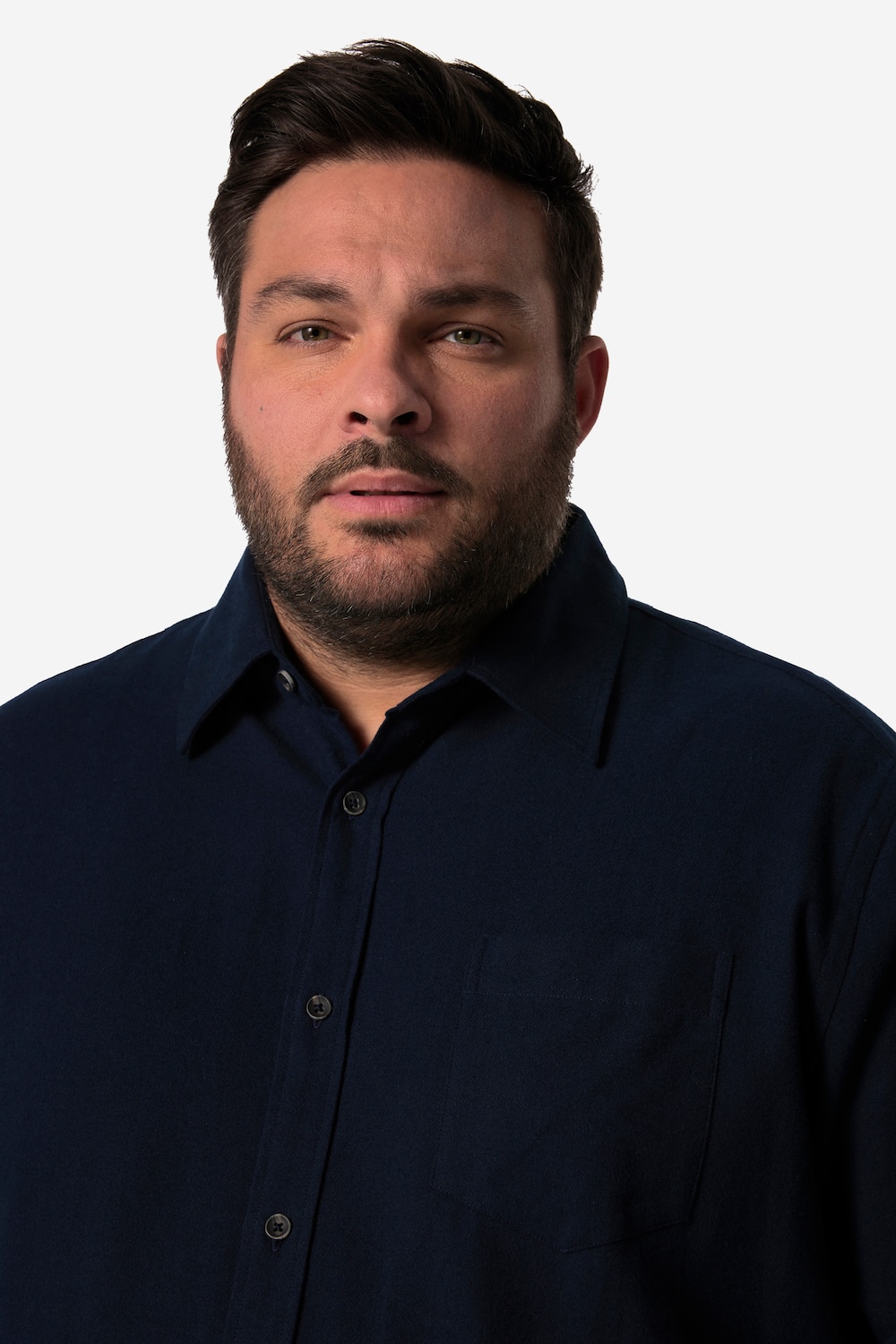 Stora storlekar Flanellskjorta, Her, blå, storlek: XL, Bomull, Men Plus