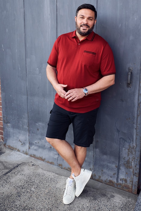 Poloshirt Bauchfit, Halbarm, Polokragen, bis 8 XL