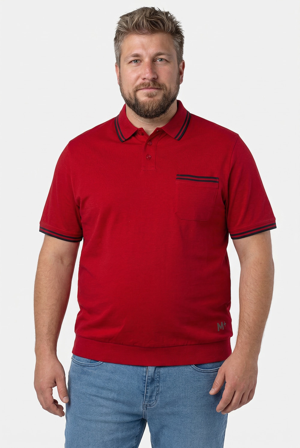 Poloshirt Bauchfit, Halbarm, Polokragen, bis 8 XL