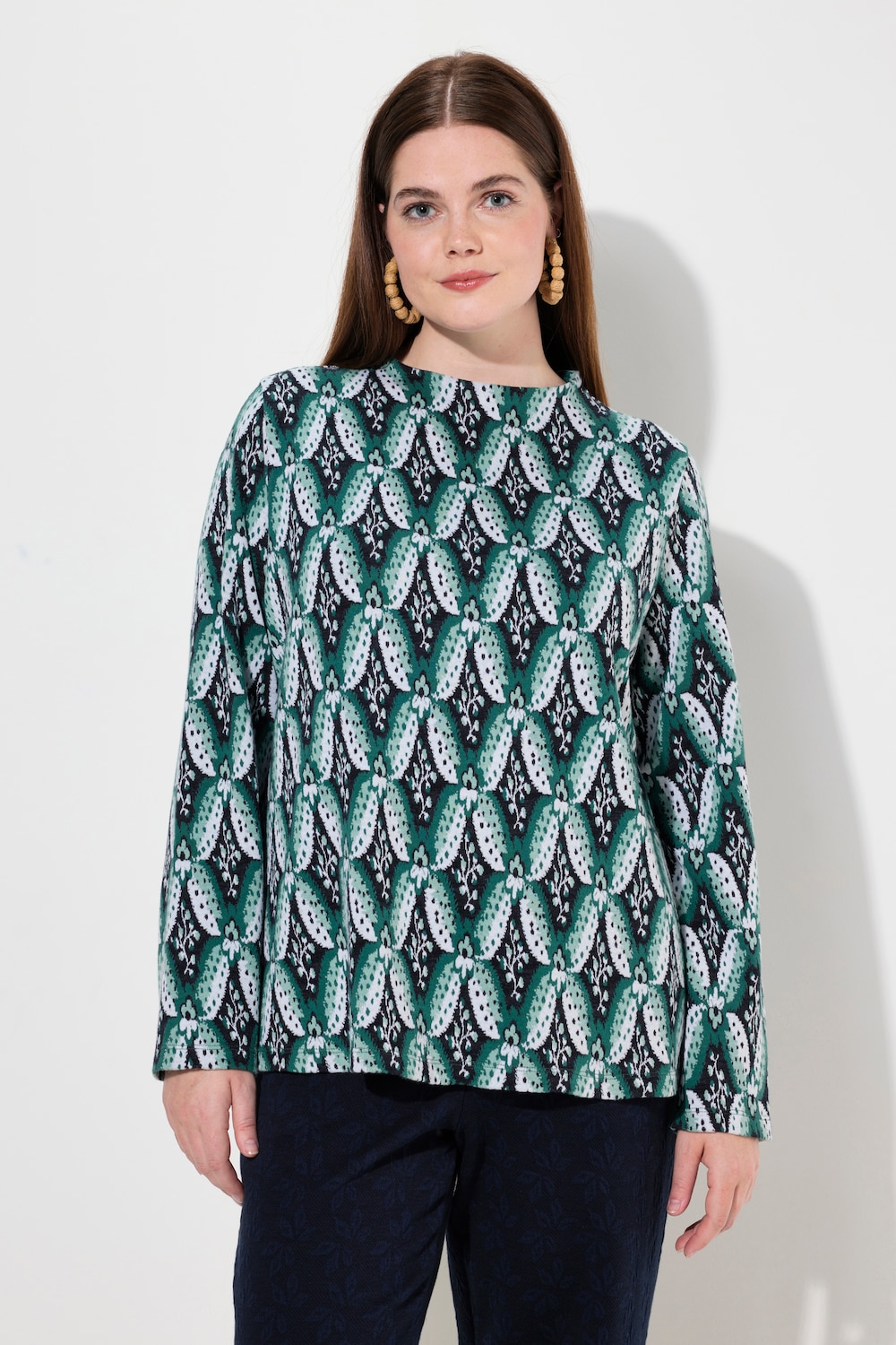 Große Größen Sweatshirt, Damen, blau, Größe: 50/52, Baumwolle, Ulla Popken