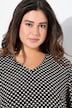 Midikjole, hjerter, A-form, V-udskæring og langærmet