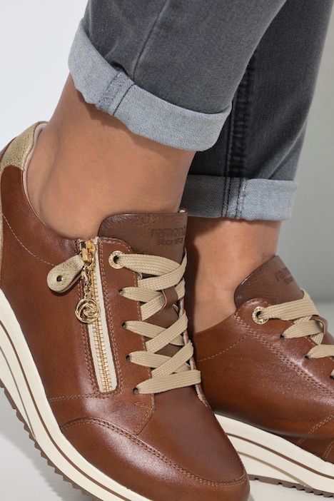 Leren sneakers, Remonte, rits, wijdte H