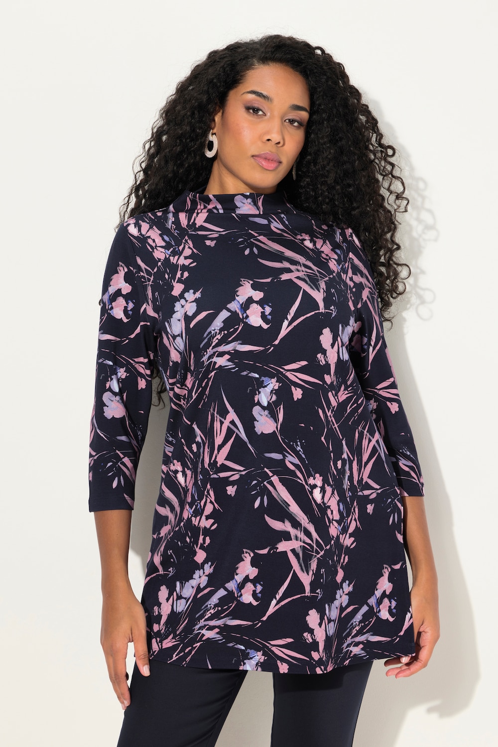 Große Größen Sweatshirt, Damen, blau, Größe: 46/48, Viskose/Synthetische Fasern, Ulla Popken