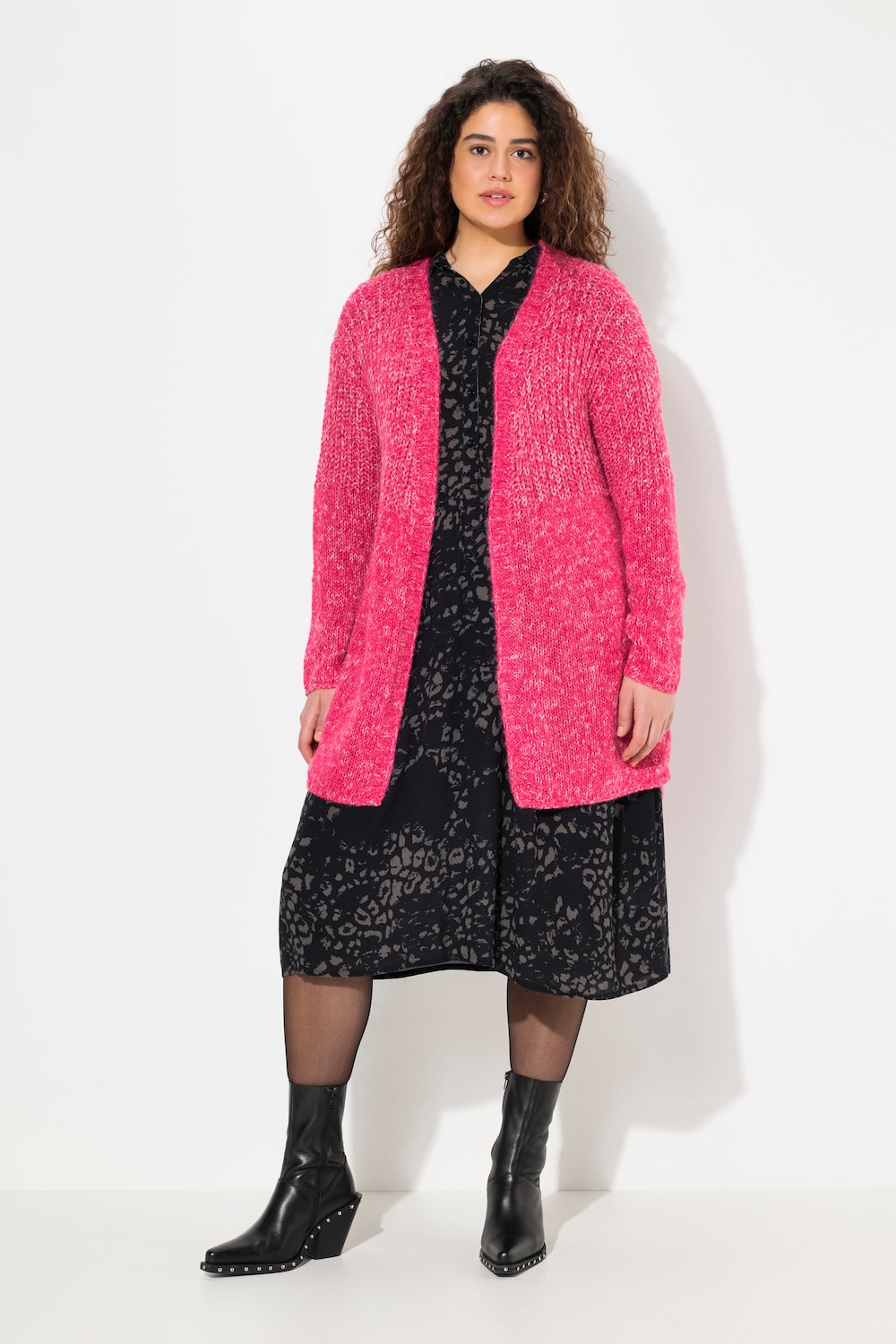 Große Größen Strickjacke, Damen, rosa, Größe: 58/60, Synthetische Fasern/Polyester, Ulla Popken