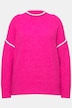 Pullover, Zierstreifen, Oversized, Stehkragen, Langarm