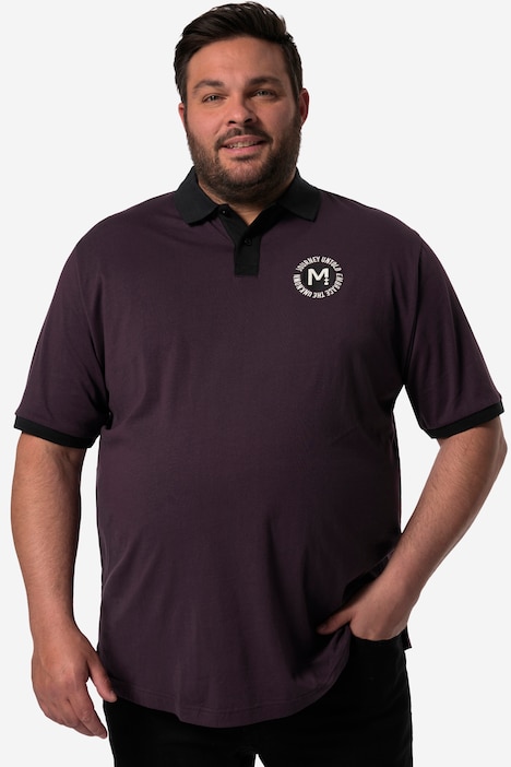 Men+ Poloshirt, Halbarm, Brust-Druck, bis 8 XL