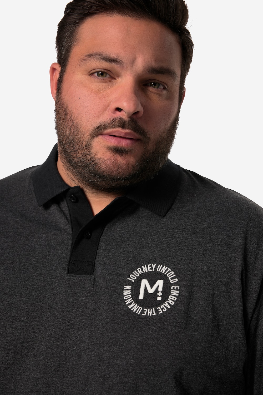 Stora storlekar Pikétröja, Her, svart, storlek: 8XL, Bomull, Men Plus