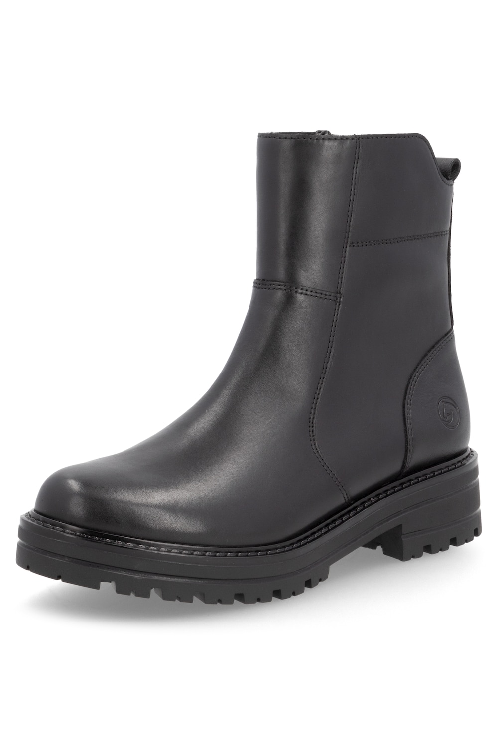 Stora storlekar Skinnboots, Dam, svart, storlek: 41, Annat/Läder/Syntetfibrer, Ulla Popken