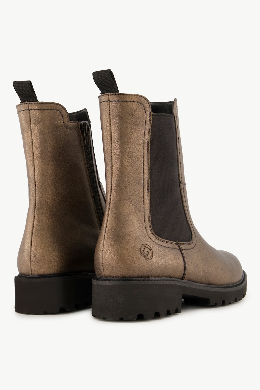 Stora storlekar Chelseaboots Remonte x Elle, Dam, brun, storlek: 40, Läder/Annat, Ulla Popken
