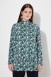 Eco Cotton Abstract Foliage Print Long Sleeve Turtleneck Tee
