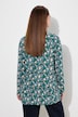 Eco Cotton Abstract Foliage Print Long Sleeve Turtleneck Tee