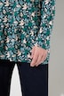 Eco Cotton Abstract Foliage Print Long Sleeve Turtleneck Tee
