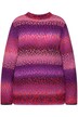 Svetr, pruhy s barevným přechodem, stojáček, dlouhé rukávy