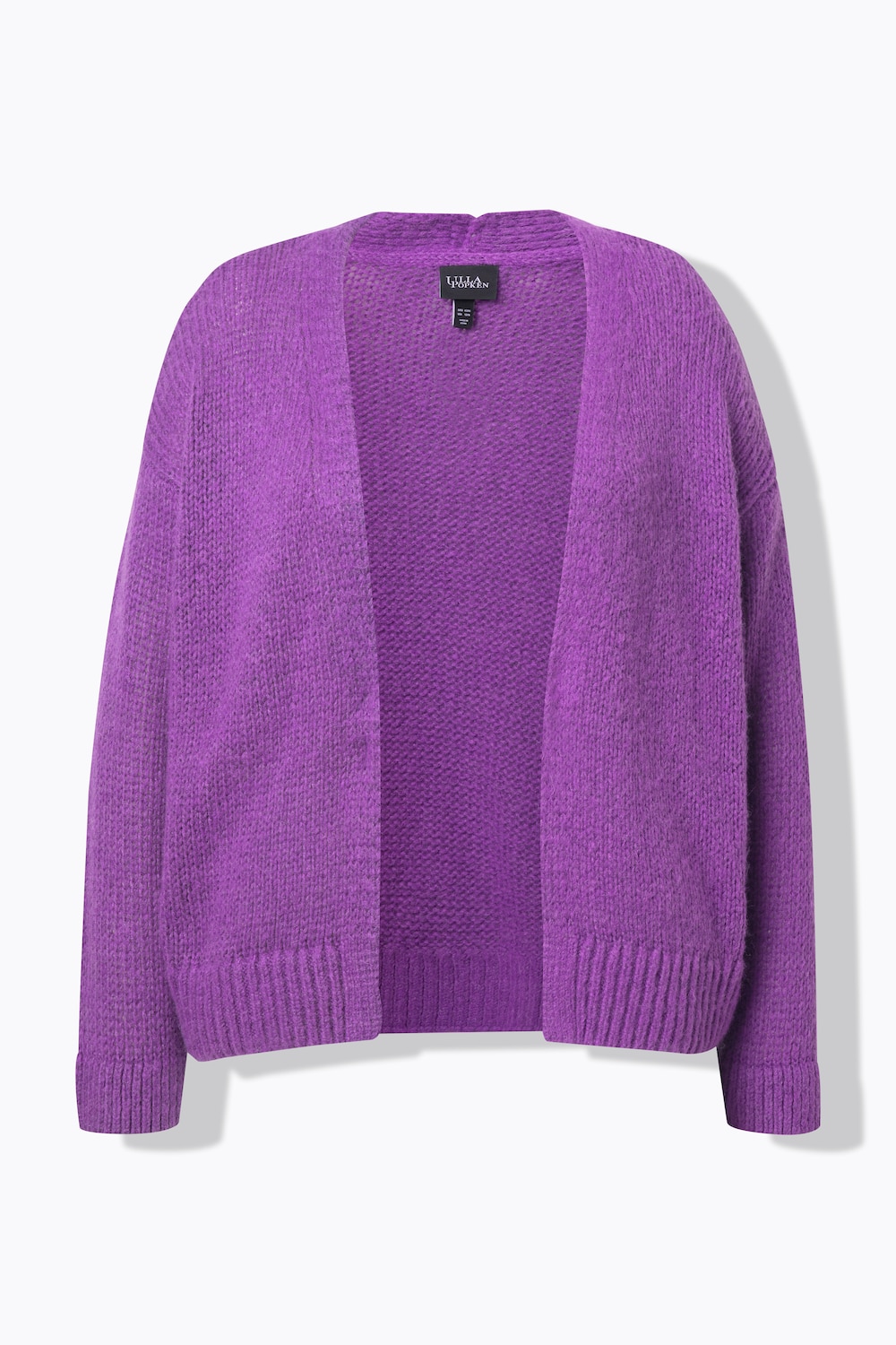 Stora storlekar Stickad kofta, Dam, lila, storlek: 54/56, Syntetfibrer/Polyester, Ulla Popken