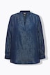Bluse, Metallic-Streifen, A-Linie, V-Ausschnitt, Langarm
