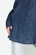 Bluse, Metallic-Streifen, A-Linie, V-Ausschnitt, Langarm