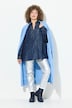 Bluse, Metallic-Streifen, A-Linie, V-Ausschnitt, Langarm