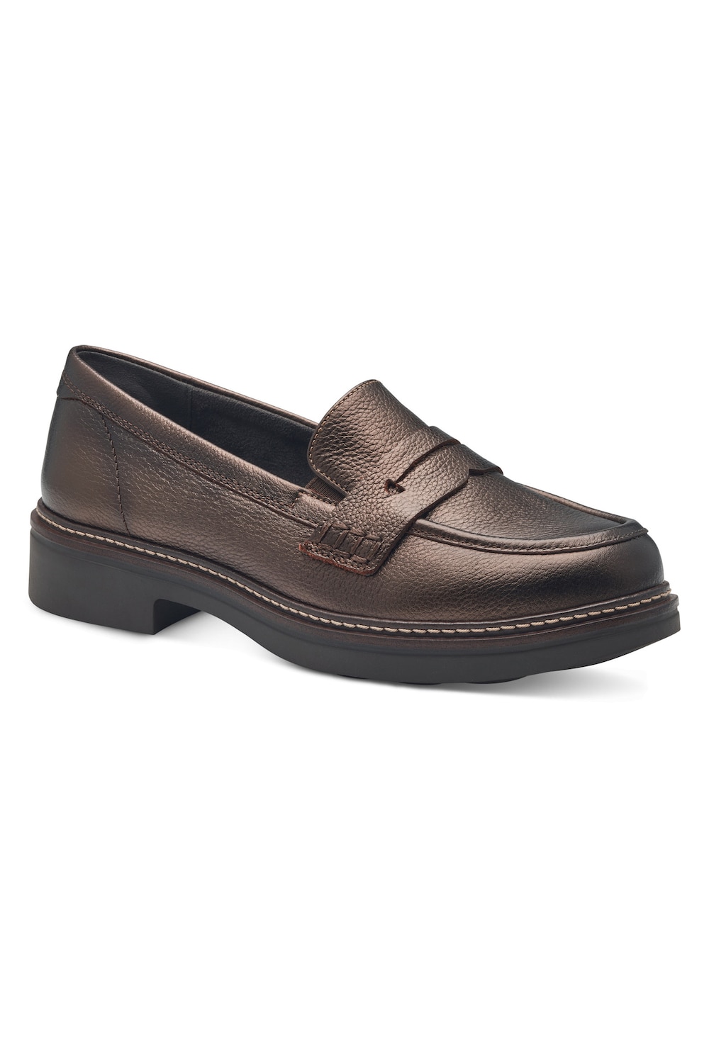 Stora storlekar Tamaris skinnloafers, Dam, röd, storlek: 39, Läder/Syntetfibrer, Ulla Popken