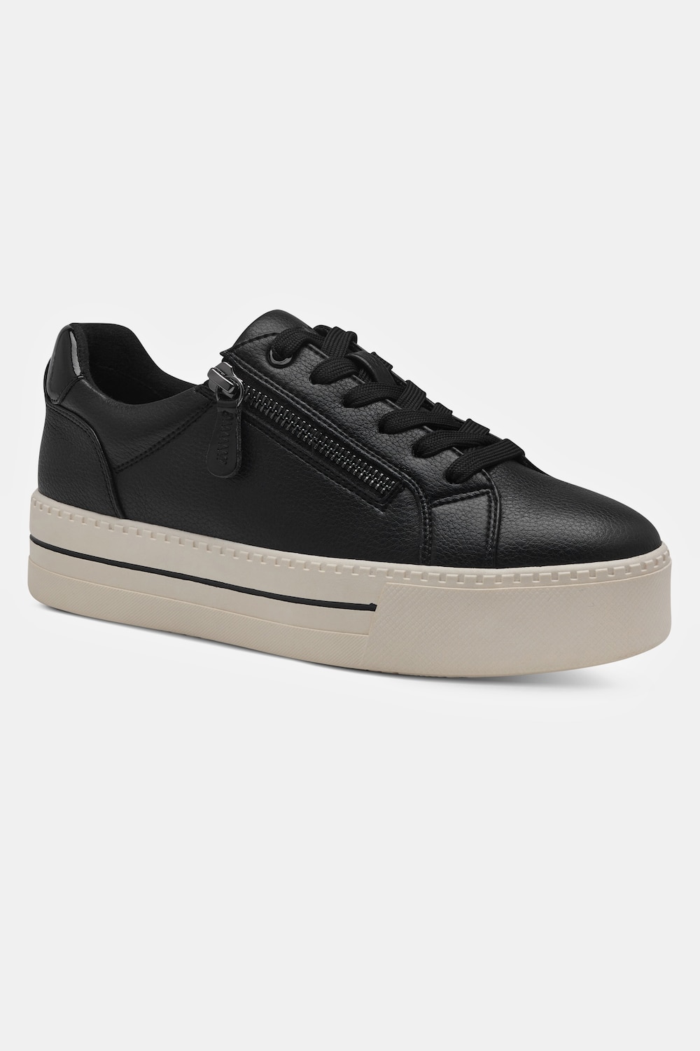 Plateau-Sneaker, Damen, schwarz, Größe: 42, Polyester/Synthetische Fasern/Elasthan, Ulla Popken