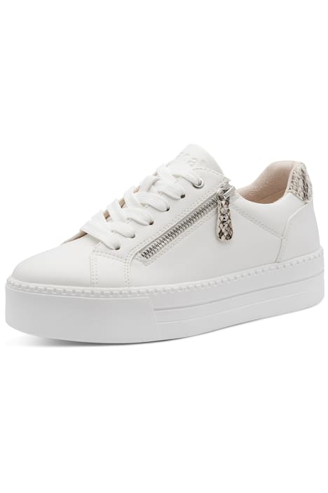 Tenisky s platformou, Jana Softline, vegan, kožený vzhled, šířka H