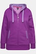 Hoodie-jack, wafelpiqué, capuchon, lange mouwen