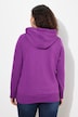 Hoodie-jack, wafelpiqué, capuchon, lange mouwen