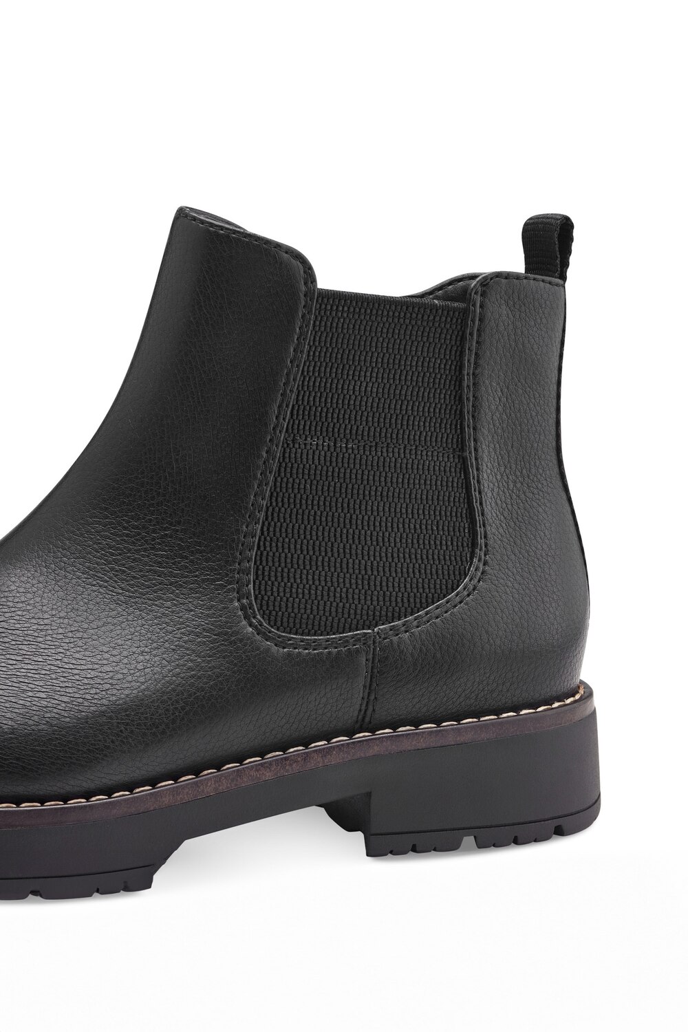 Stora storlekar Chelseaboots Jana Softline, Dam, svart, storlek: 37, Polyester/Syntetfibrer, Ulla Popken