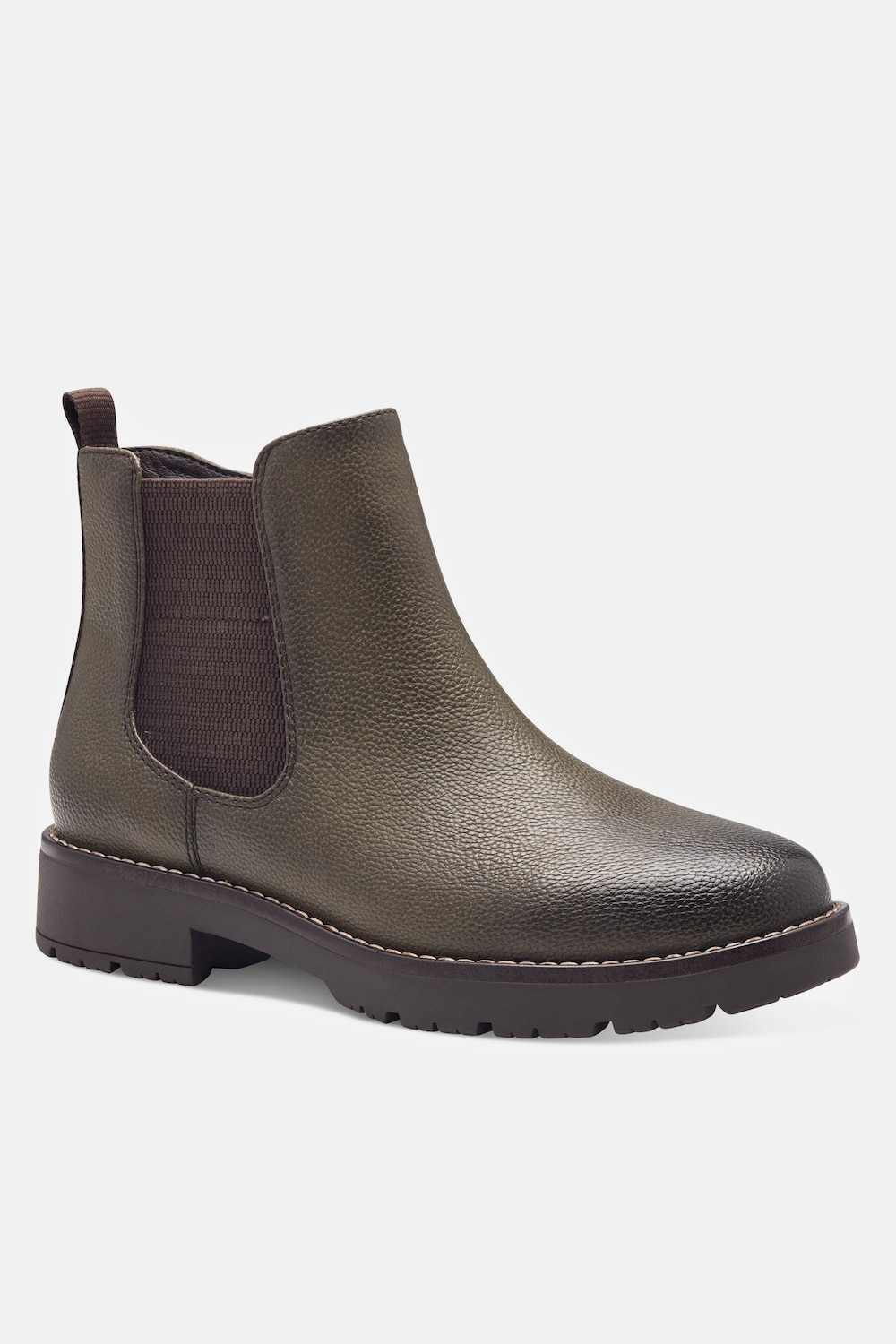 Chelsea-Boots, Damen, grün, Größe: 38, Polyester/Synthetische Fasern, Ulla Popken