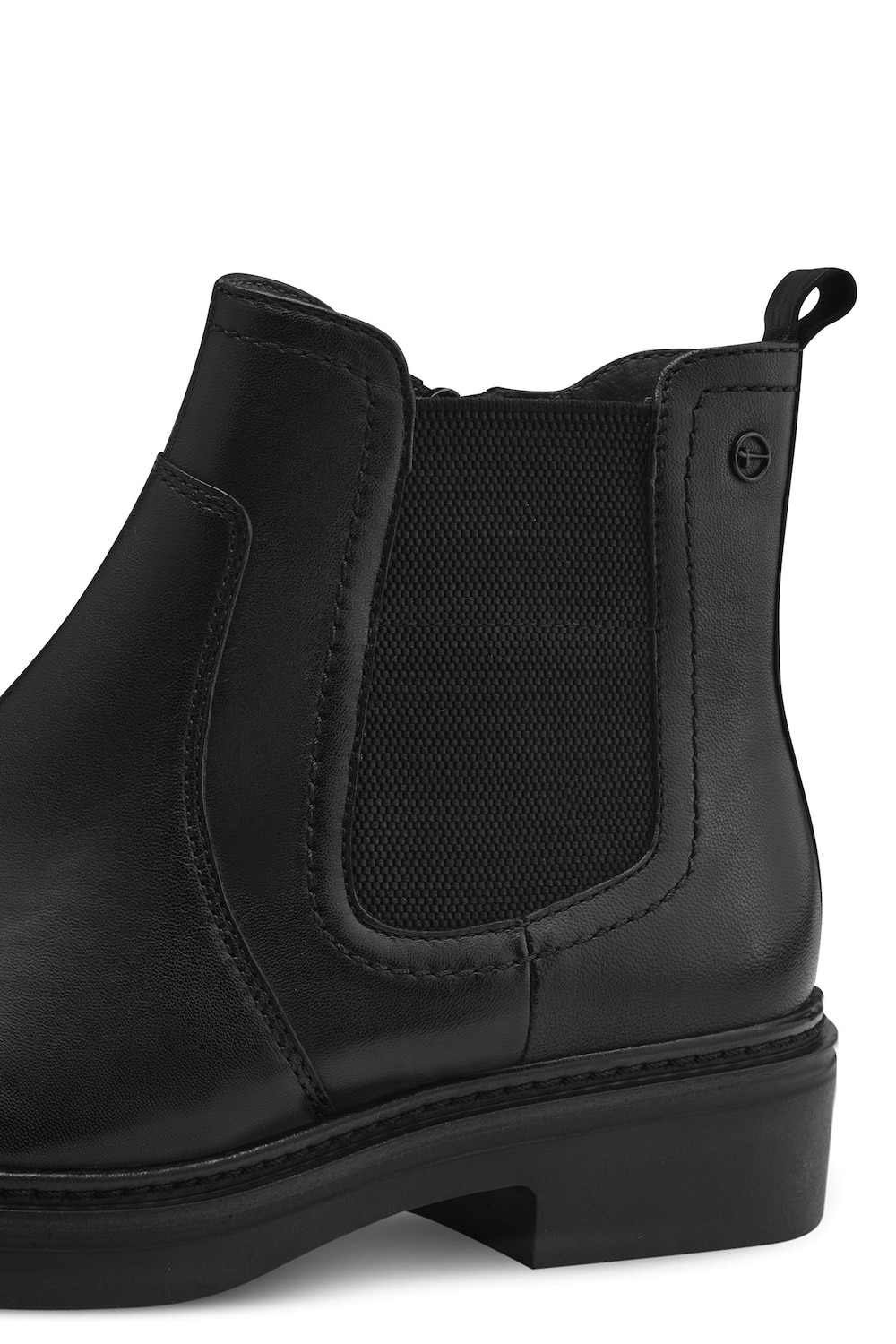 Stora storlekar Tamaris Chelseaboots i skinn, Dam, svart, storlek: 38, Läder/Syntetfibrer, Ulla Popken
