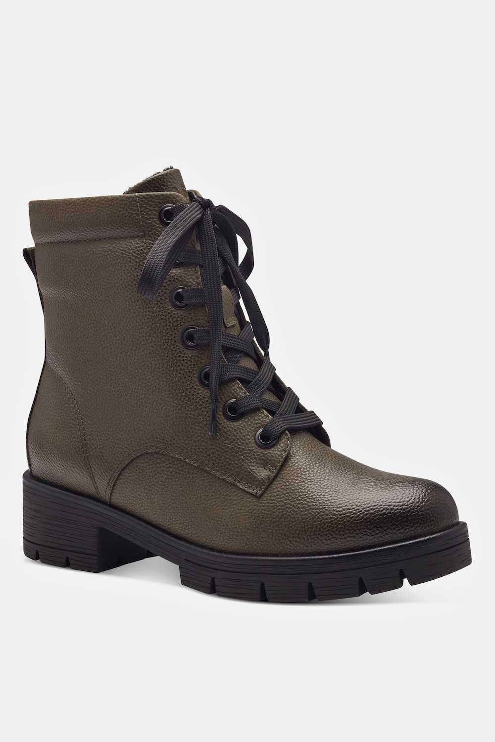 Vegan-Boots, Damen, grün, Größe: 42, Polyester/Synthetische Fasern, Ulla Popken