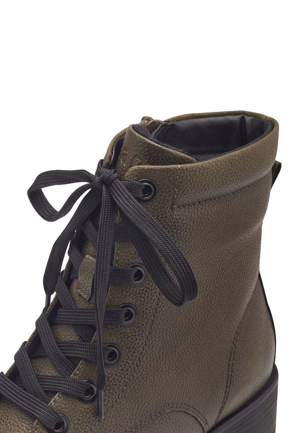 Stora storlekar Veganska boots Jana Softline, Dam, grön, storlek: 39, Polyester/Syntetfibrer, Ulla Popken