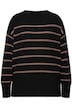 Svetr, strukturované pruhy, kulatý výstřih, dlouhé rukávy