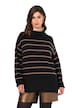 Svetr, strukturované pruhy, kulatý výstřih, dlouhé rukávy