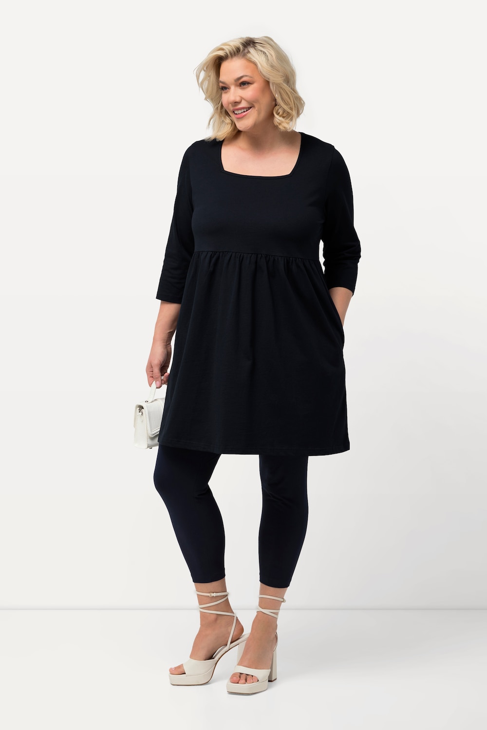 Grote Maten Longshirt, Dames, blauw, Maat: 50/52, Katoen, Ulla Popken